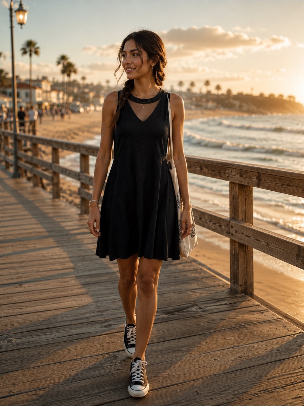 Toad&Co Black Sleeveless Mini Dress Medium